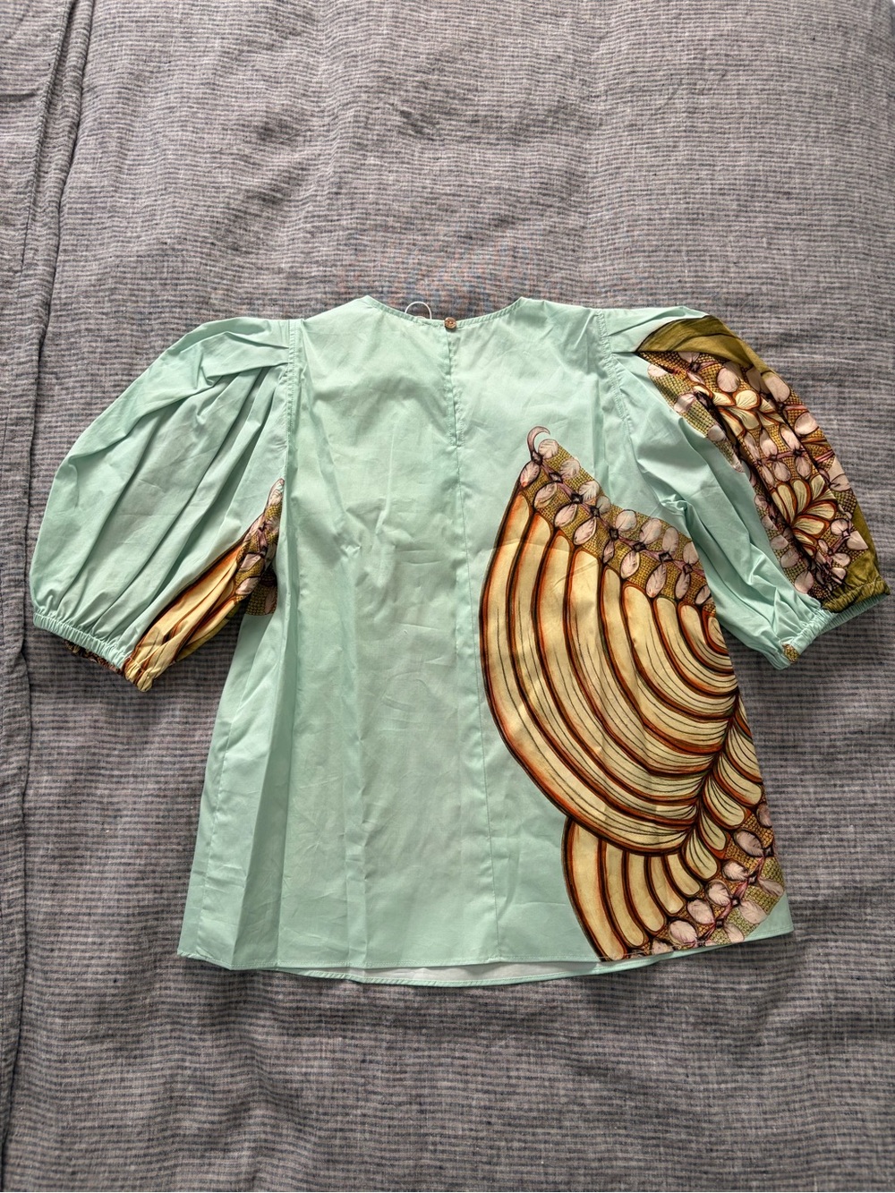 Brand NWT Ulla Johnson Ravena Puff Sleeve Top size 2 in Water Blossoms print - Picture 9 of 10